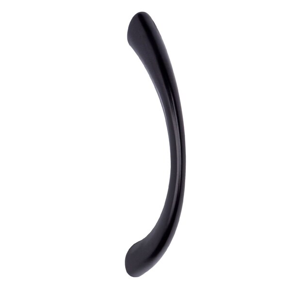 Tapered Bow Cabinet Handle, 3 Length (2.52 Hole Center), Flat Black, 10PK